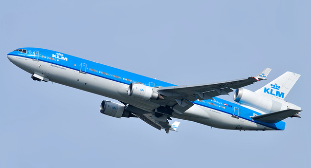 An MD-11 of KLM, the last commercial airliner to operate the type in passenger service